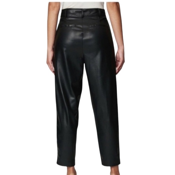Blank NYC Off the Record Black Faux Leather Tie Pants - Picture 3 of 10